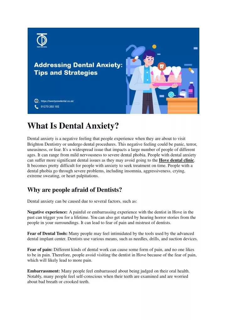 what is dental anxiety