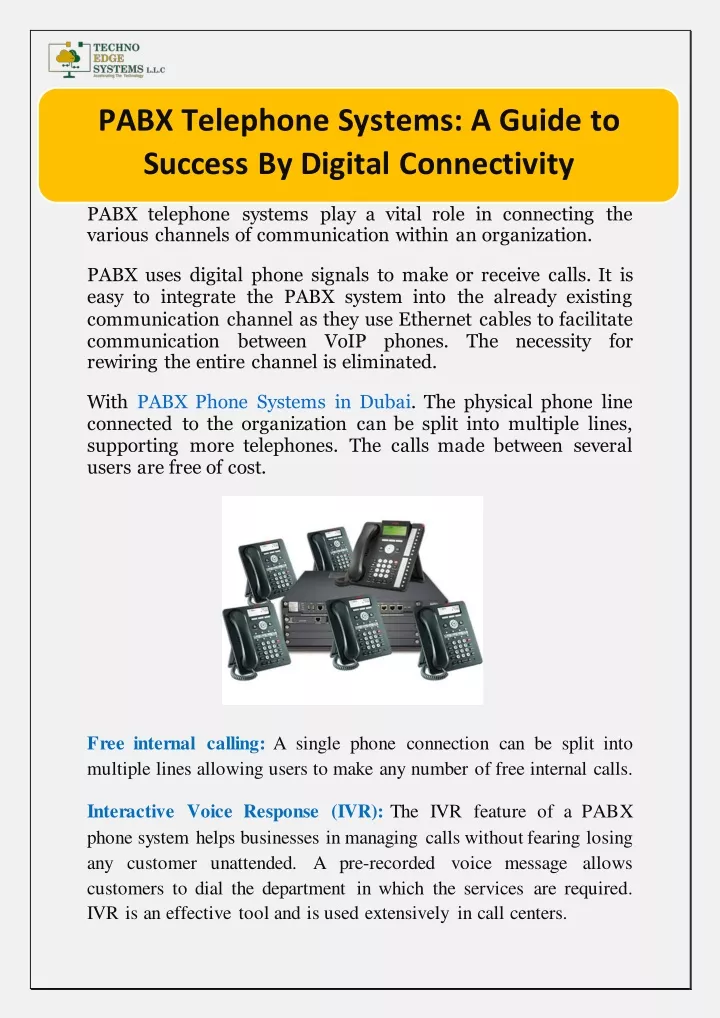 pabx telephone systems a guide to success