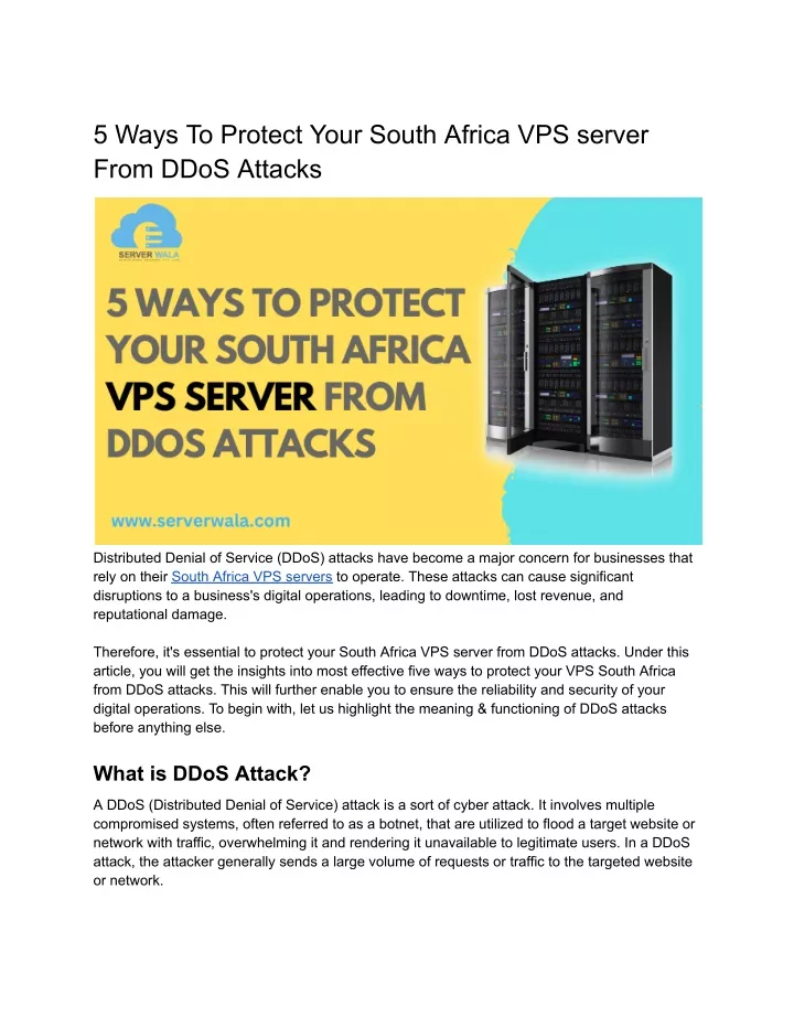 5 ways to protect your south africa vps server