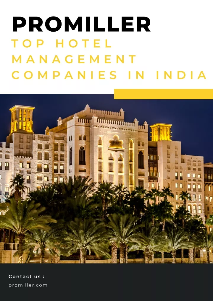 Top Hotel Management Companies In India