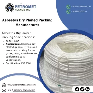 Asbestos Tape proofed | PTFE Gland Packing | Brass Wire Reinforced Asbestos