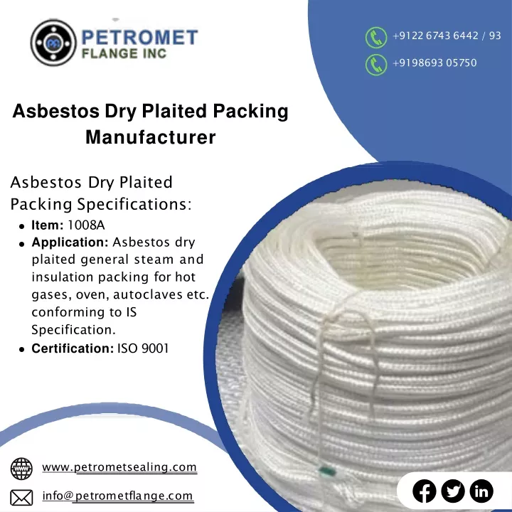 asbestos dry plaited packing manufacturer