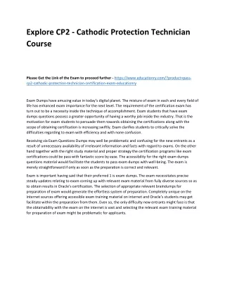 explore cp2 cathodic protection technician course