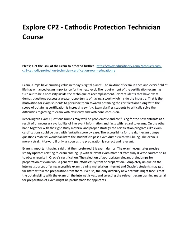 explore cp2 cathodic protection technician course
