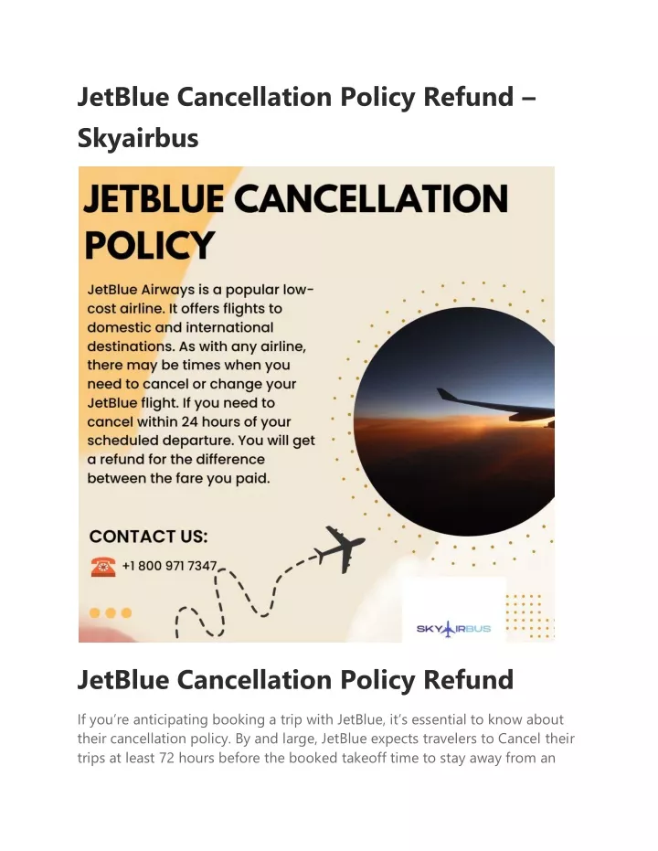 PPT - JetBlue Cancellation Policy Refund PowerPoint Presentation, Free ...