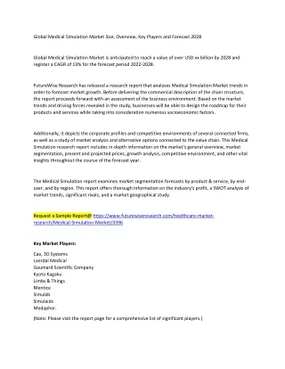 global medical simulation market size overview