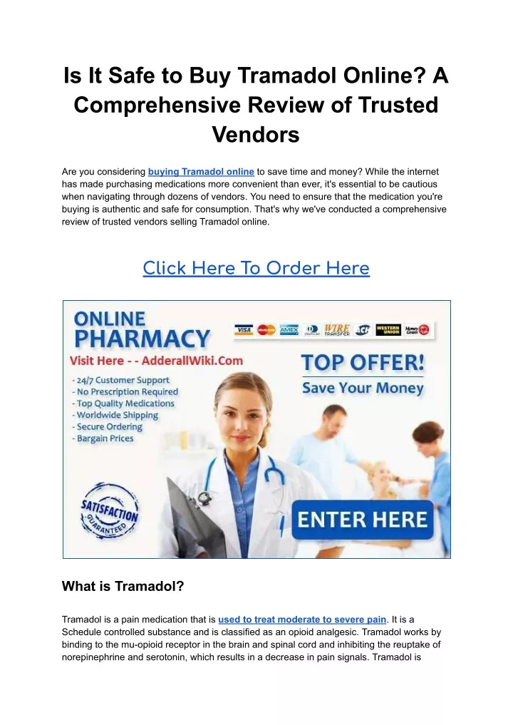 is it safe to buy tramadol online a comprehensive