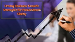 Poovanderen Chetty To Drive Sustainable Business Growth