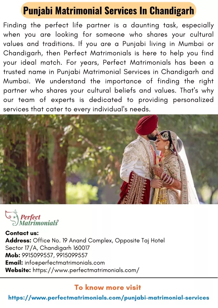 punjabi matrimonial services in chandigarh