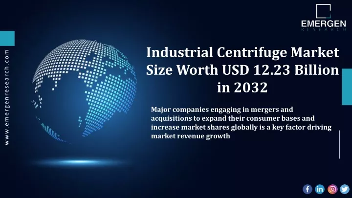 industrial centrifuge market size worth