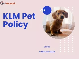 1-844-414-9223 Know about the KLM Pet Policy