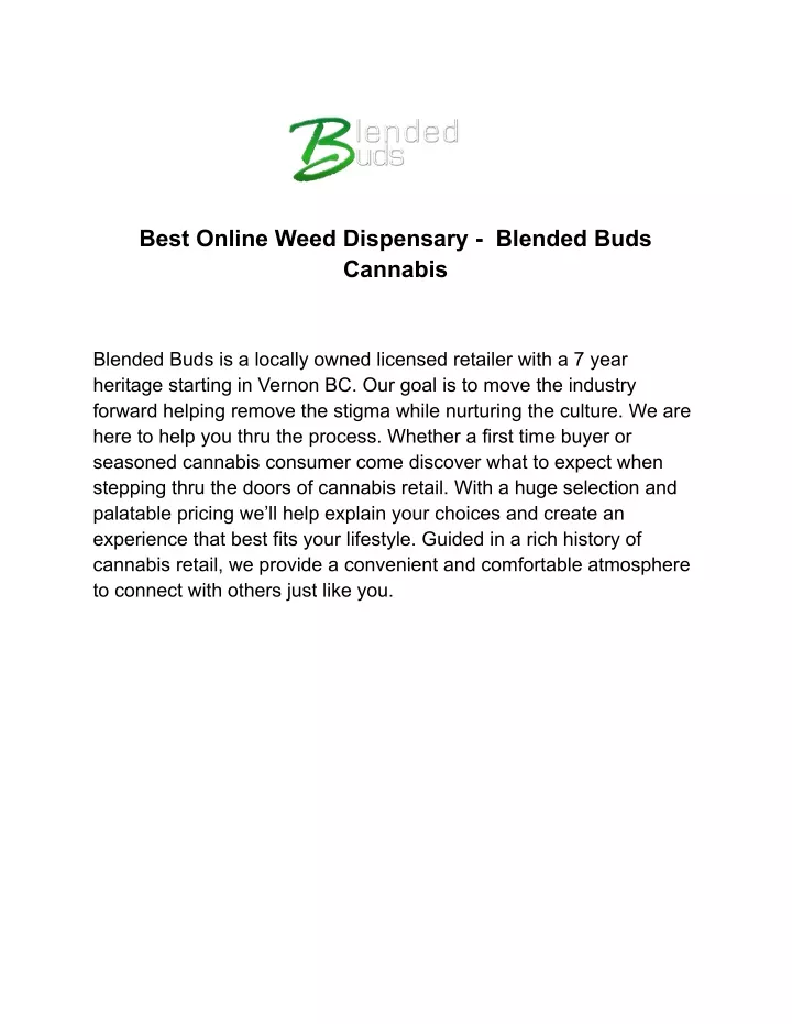 best online weed dispensary blended buds cannabis