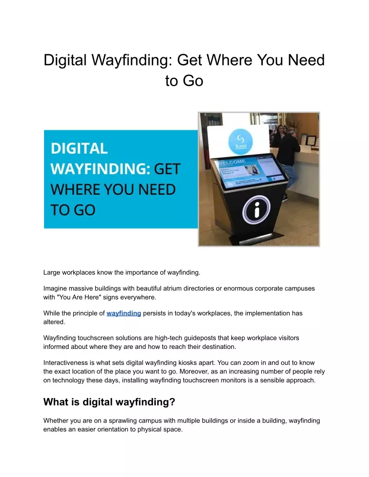 digital wayfinding get where you need to go