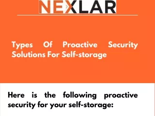 Types Of Proactive Security Solutions For Self-storage