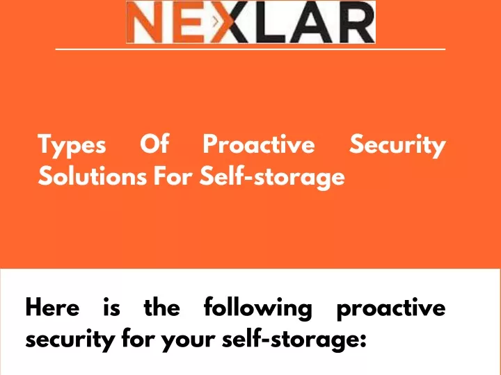 types of proactive security solutions for self