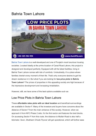 Bahria Town Lahore