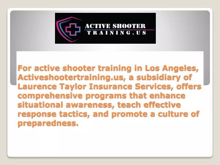 for active shooter training in los angeles