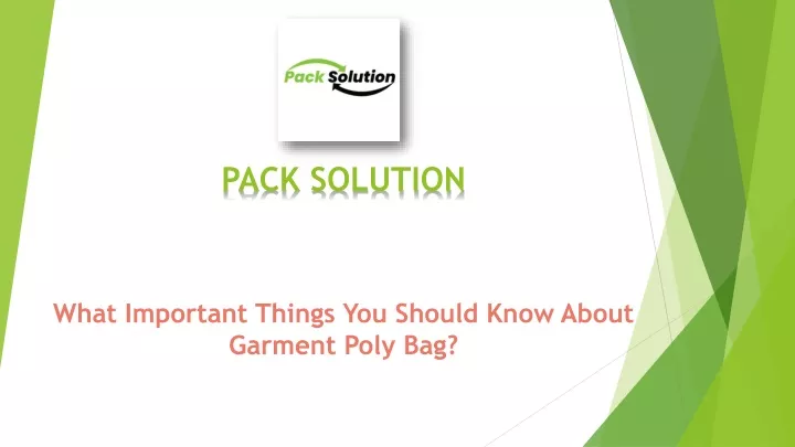 pack solution