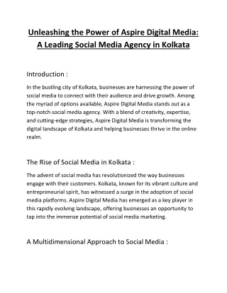 unleashing the power of aspire digital media