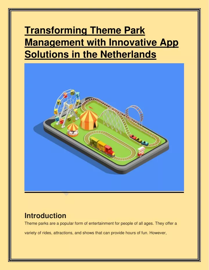 transforming theme park management with