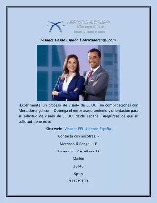 Visados Desde España Mercadorengel.com