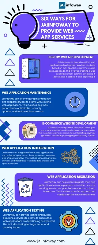 Six ways for jaiinfoway to provide web app services