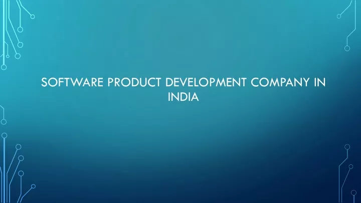 software product development company in india