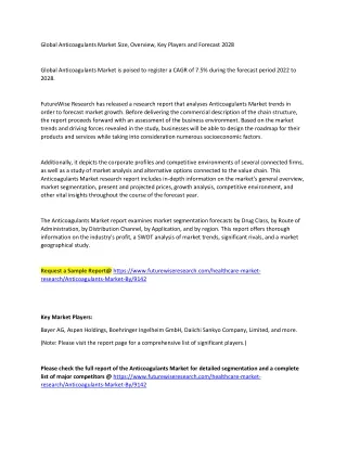 global anticoagulants market size overview