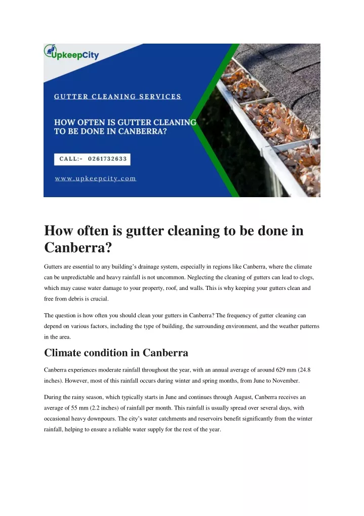 how often is gutter cleaning to be done
