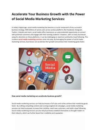 Accelerate Your Business Growth with the Power of Social Media Marketing Services