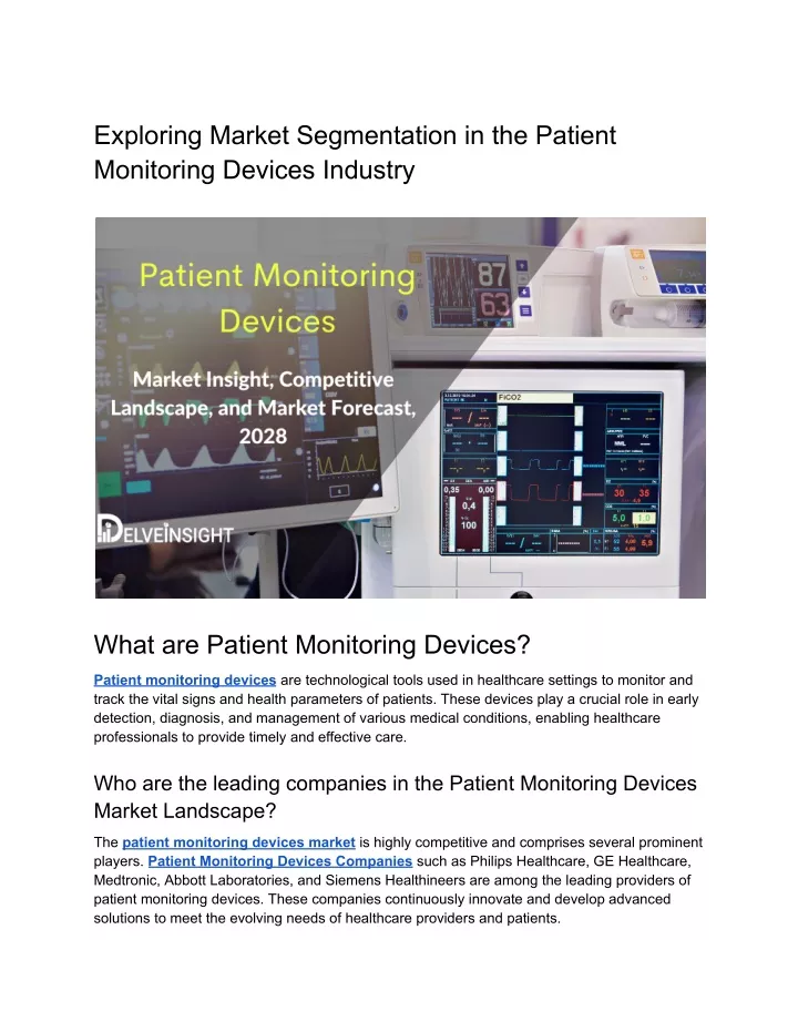 exploring market segmentation in the patient