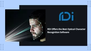 RDI Offers the Best Optical Character Recognition Software