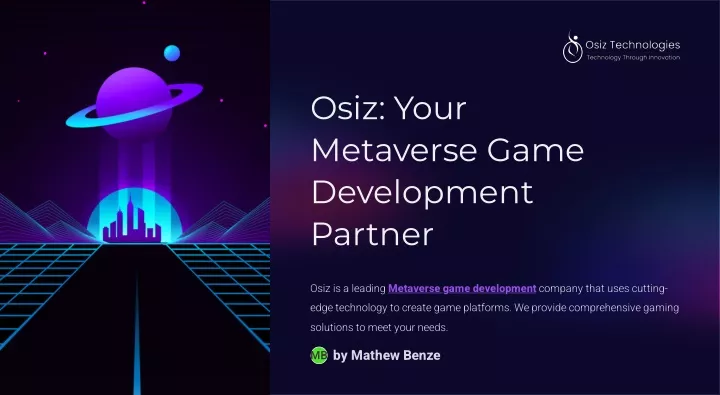 osiz your metaverse game development partner