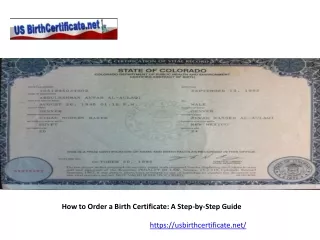 How to Order a Birth Certificate A Step-by-Step Guide