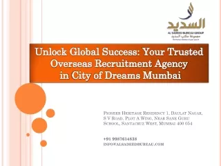 Overseas Recruitment Agency in City of Dreams Mumbai