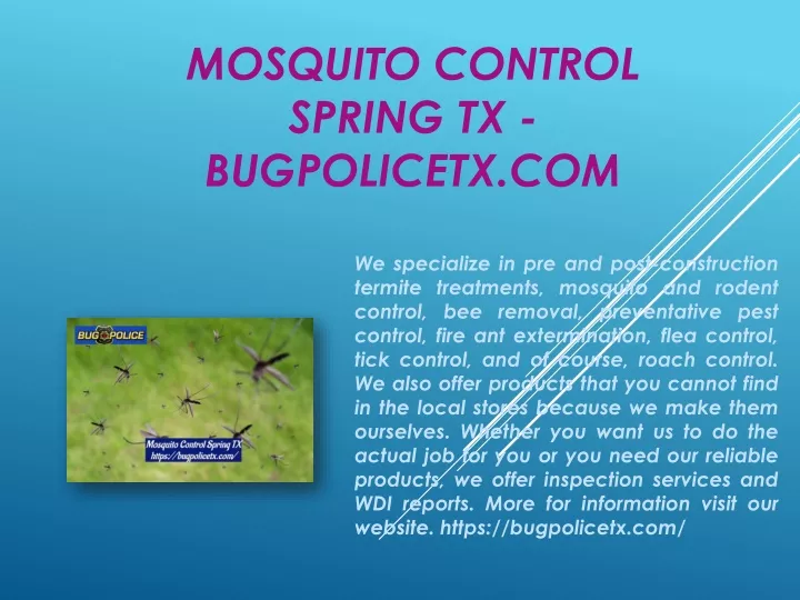 mosquito control spring tx bugpolicetx com