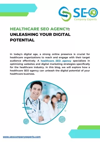 Healthcare SEO Agency Unleashing Your Digital Potential