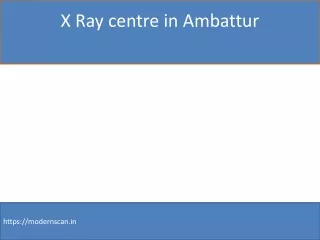 X Ray centre in Ambattur