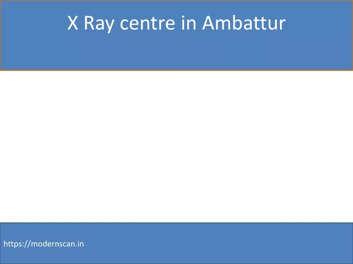 x ray centre in ambattur