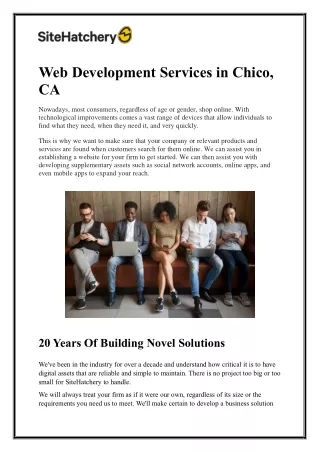 Web Development Services in Chico, CA