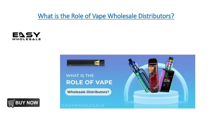 what is the role of vape wholesale distributors