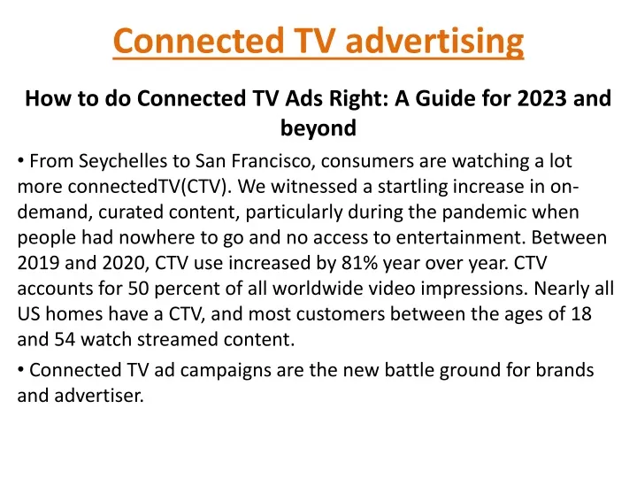 connected tv advertising