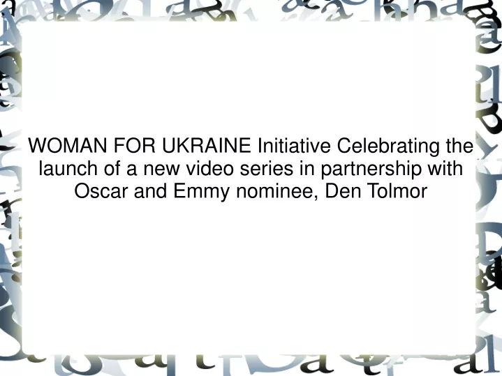 woman for ukraine initiative celebrating