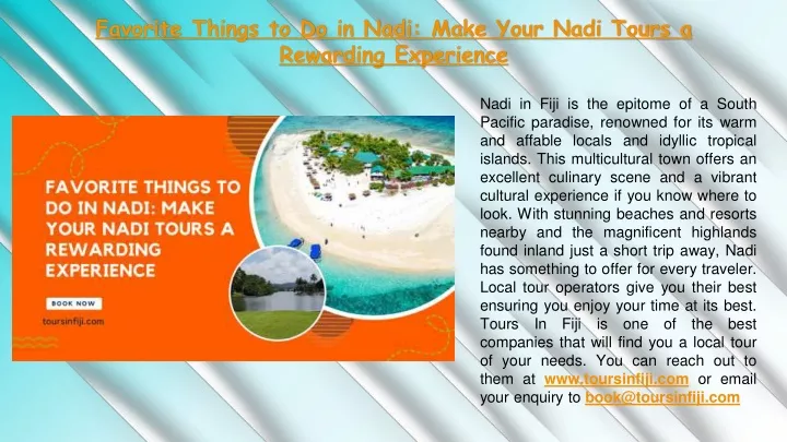 favorite things to do in nadi make your nadi