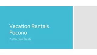vacation rentals pocono