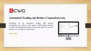 automated trading api broker cwgmarkets com