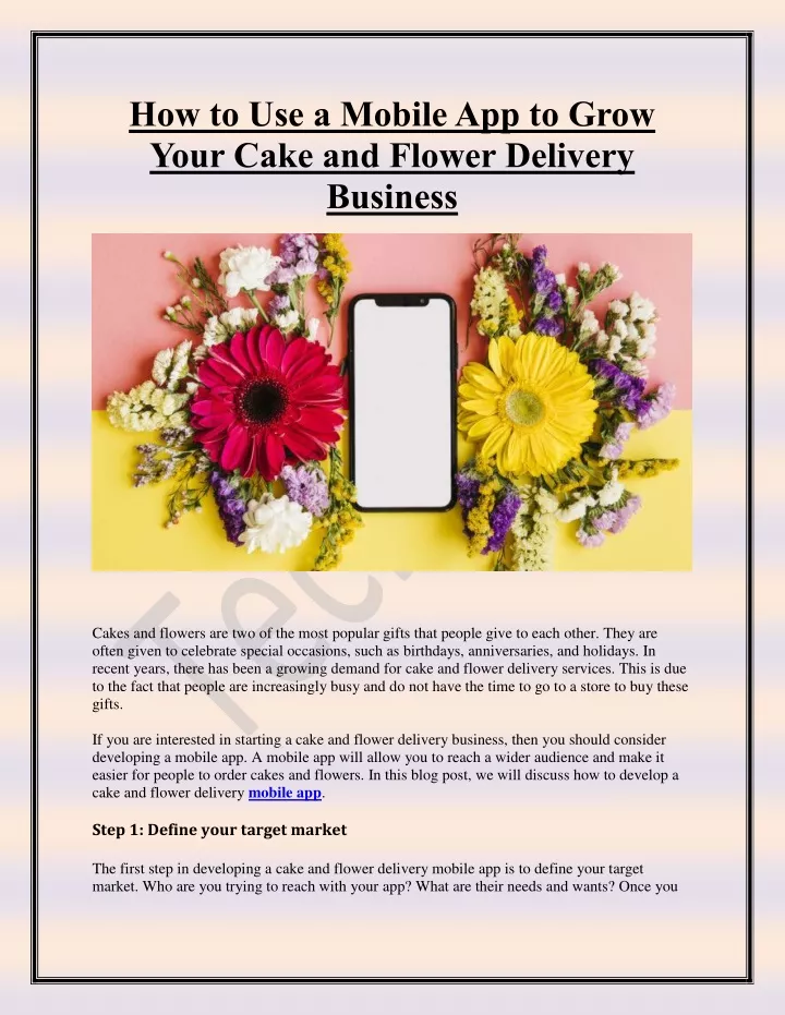 how to use a mobile app to grow your cake