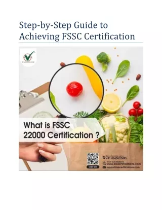 step by step guide to achieving fssc certification