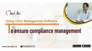 Using Clinic Management Software to ensure compliance management