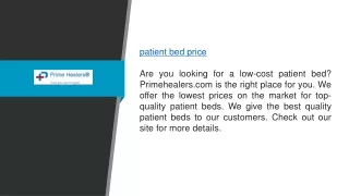 Patient Bed Price Primehealers.com